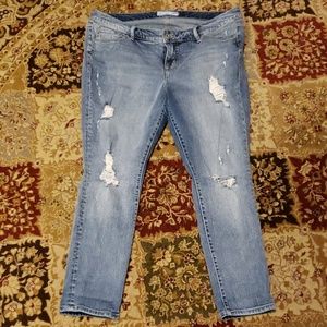Torrid skinny distressed jeans